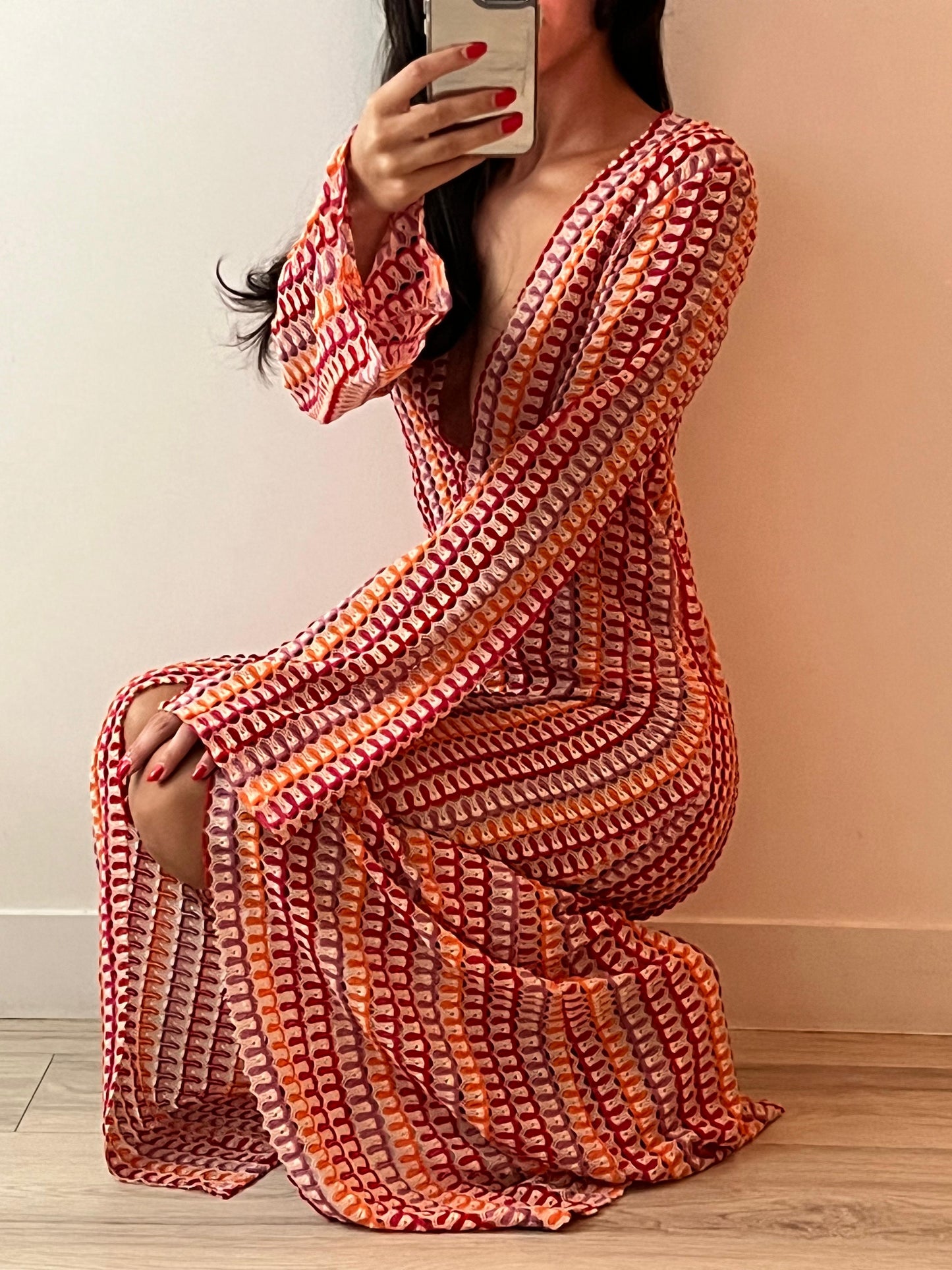 ROBE CROCHET BALI ROUGE