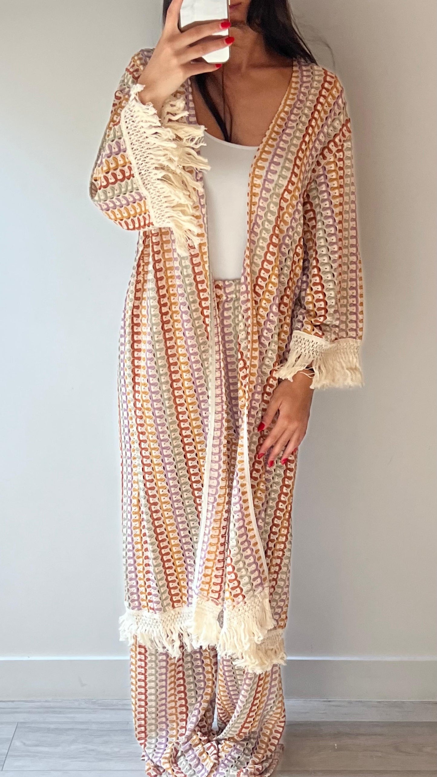kimono a franges