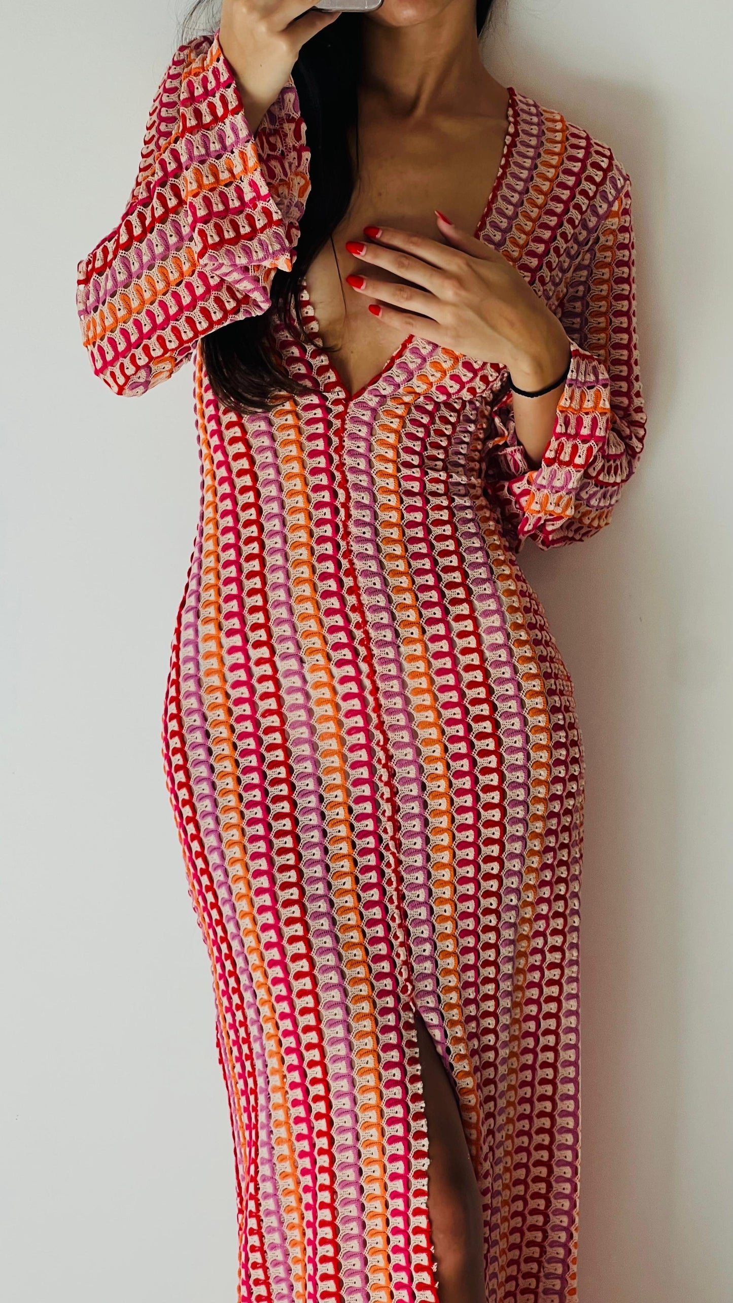 ROBE CROCHET BALI ROUGE