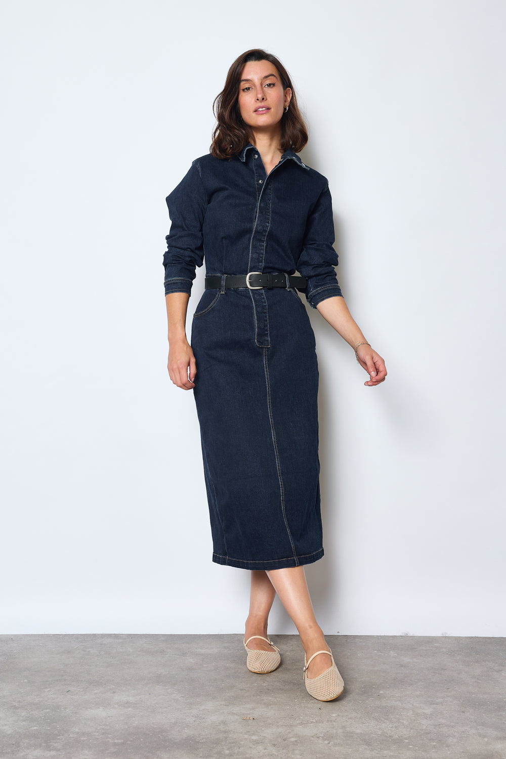 ROBE DENIM LONGUE MARILOU