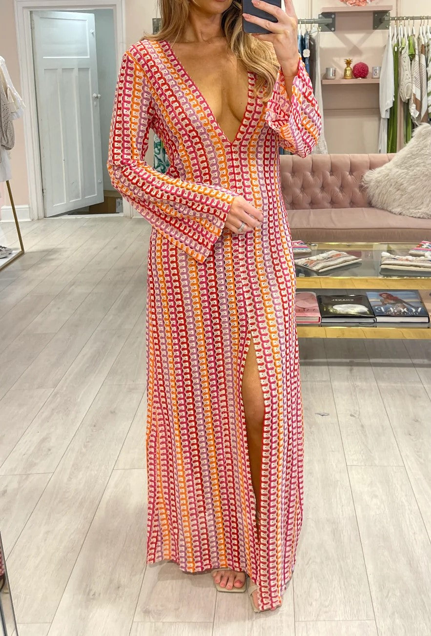 ROBE CROCHET BALI ROUGE