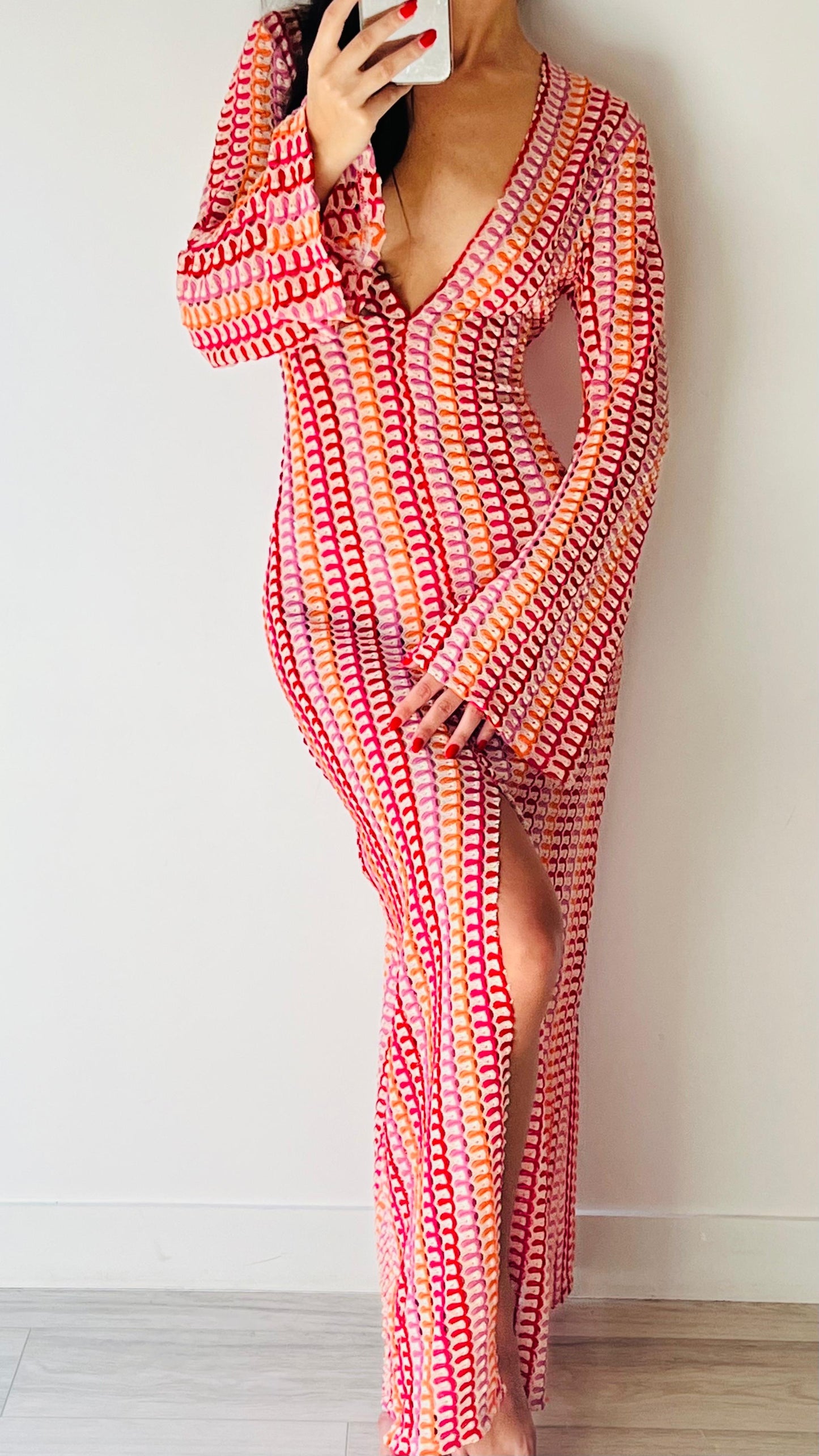 ROBE CROCHET BALI ROUGE