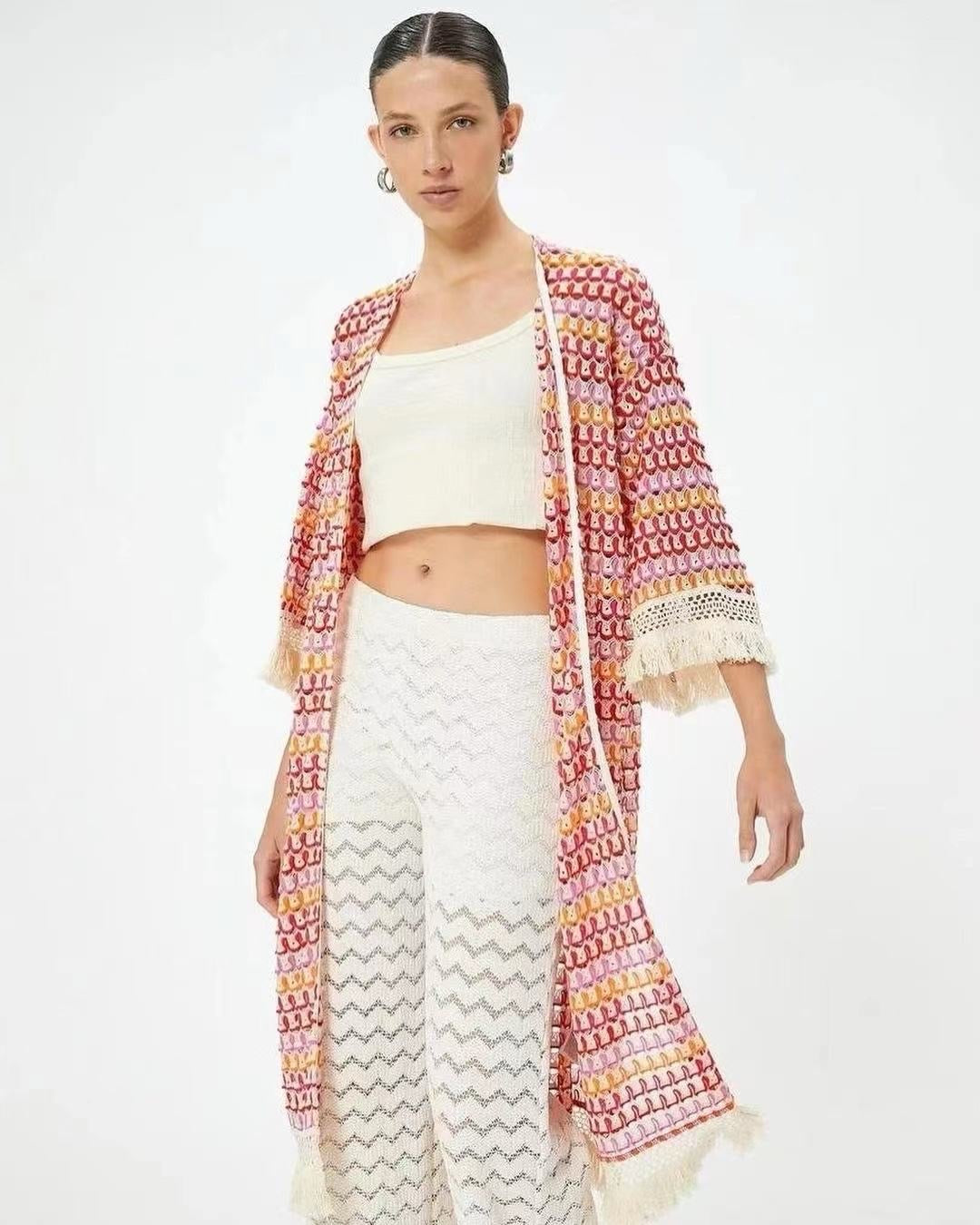 kimono a franges