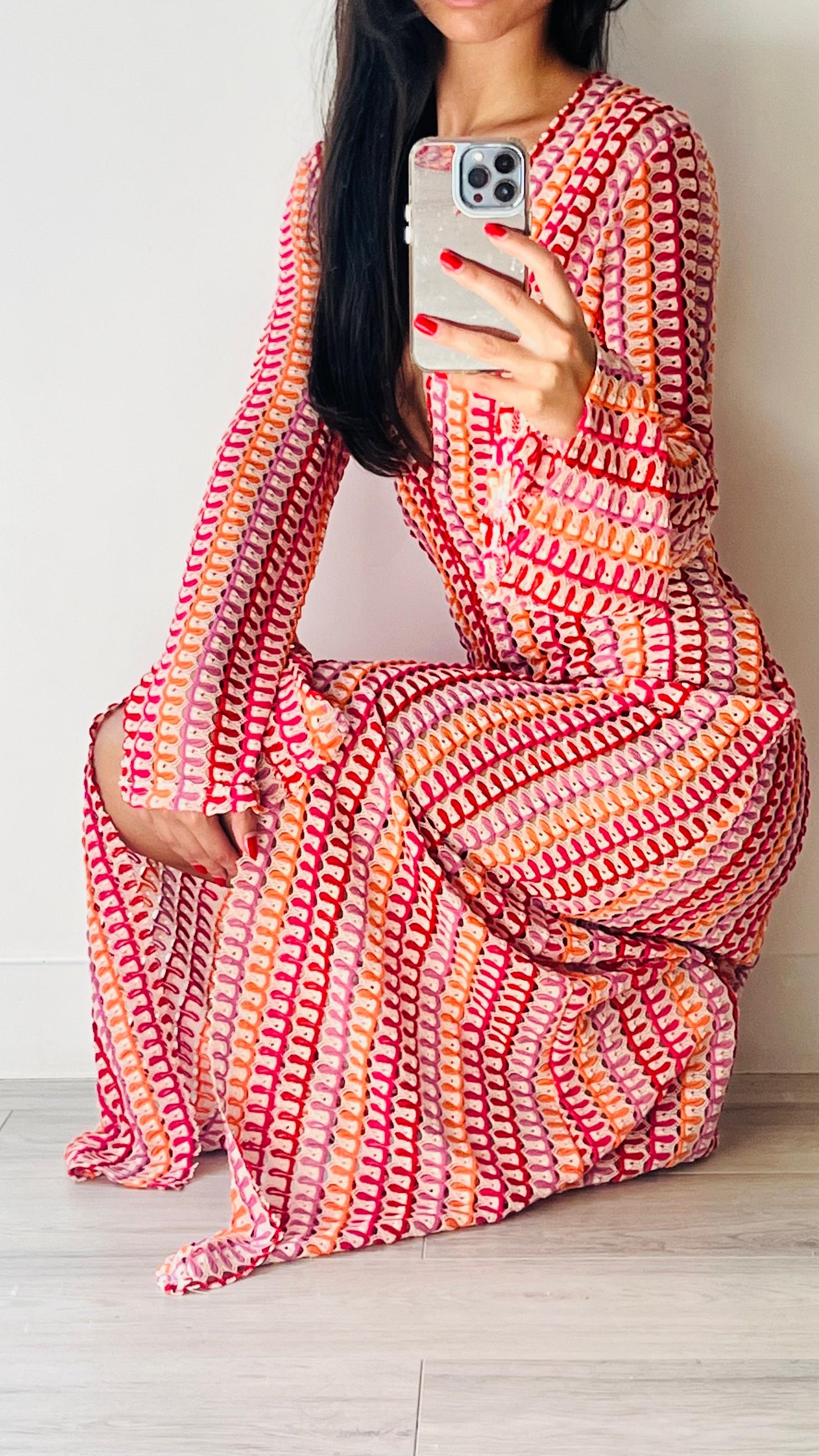 ROBE CROCHET BALI ROUGE