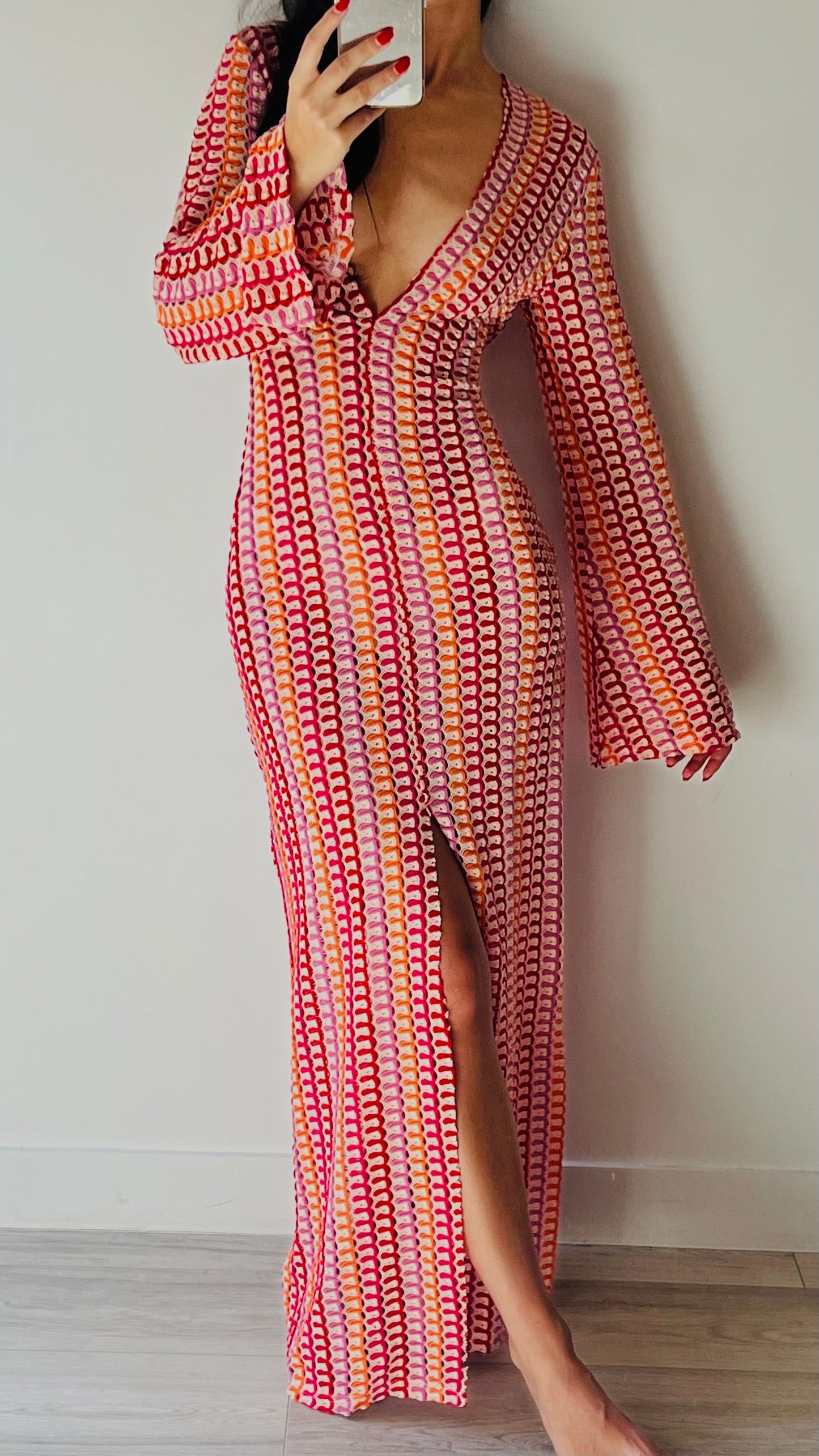 ROBE CROCHET BALI ROUGE