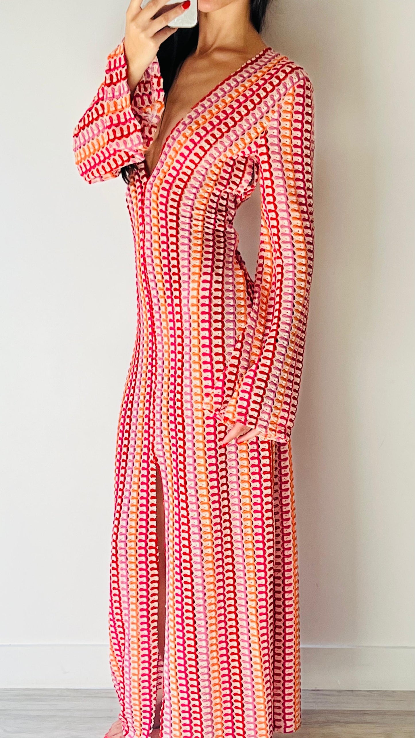 ROBE CROCHET BALI ROUGE