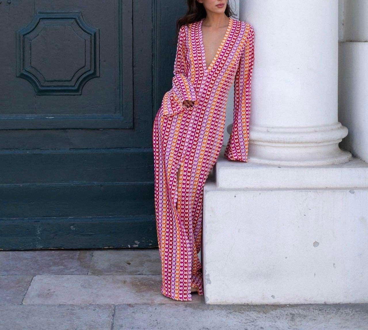 ROBE CROCHET BALI ROUGE