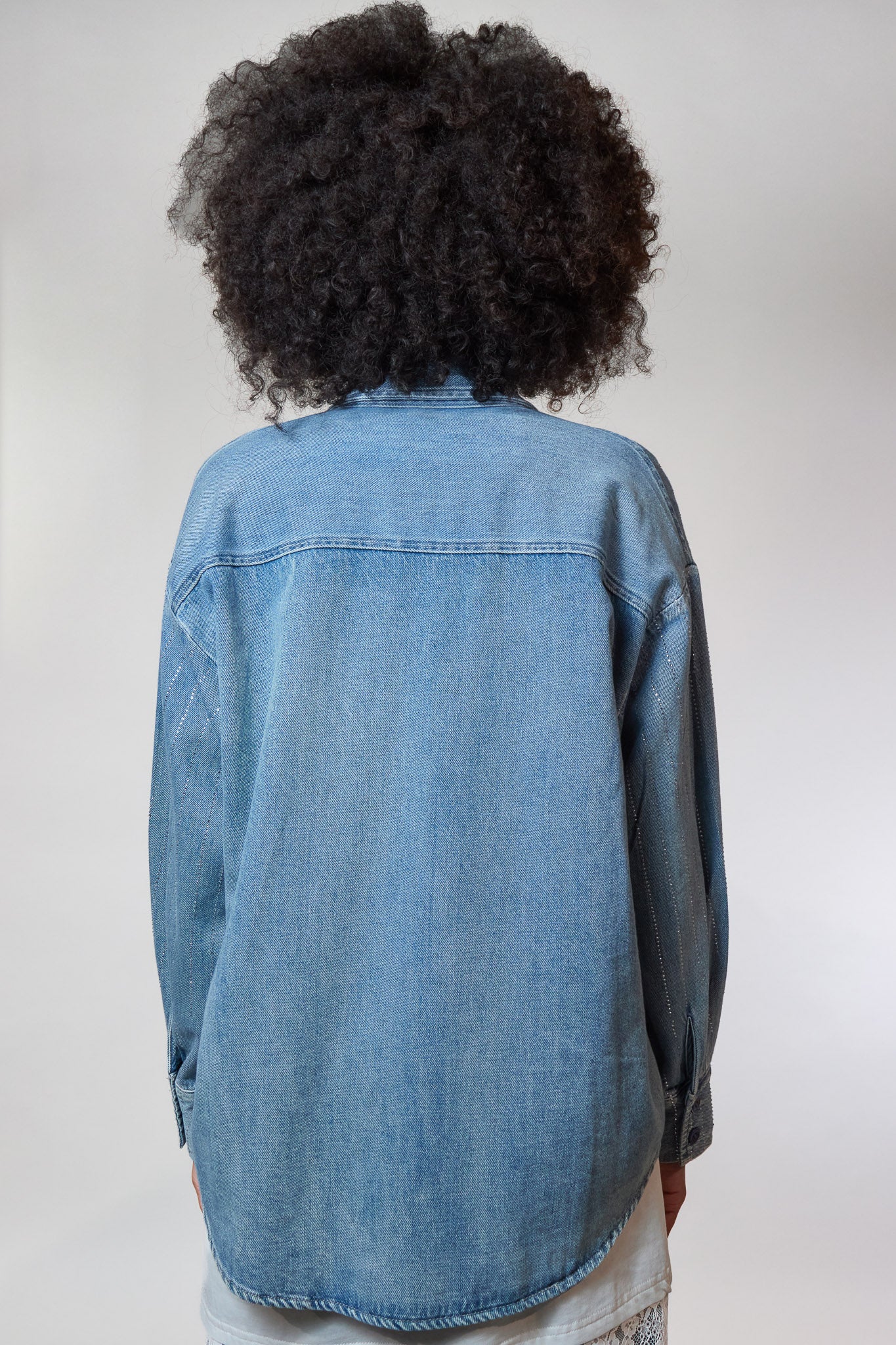 Chemise jeans strass
