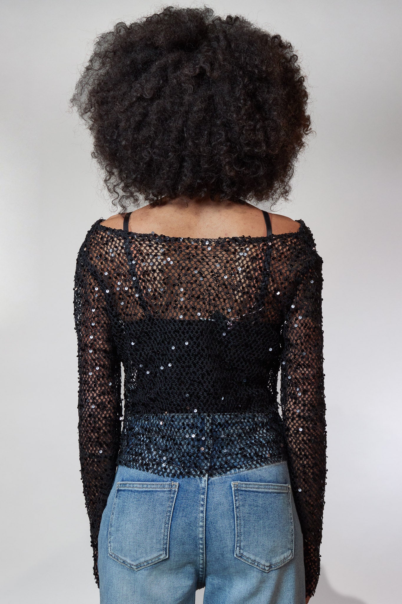 Top manche longue crochet