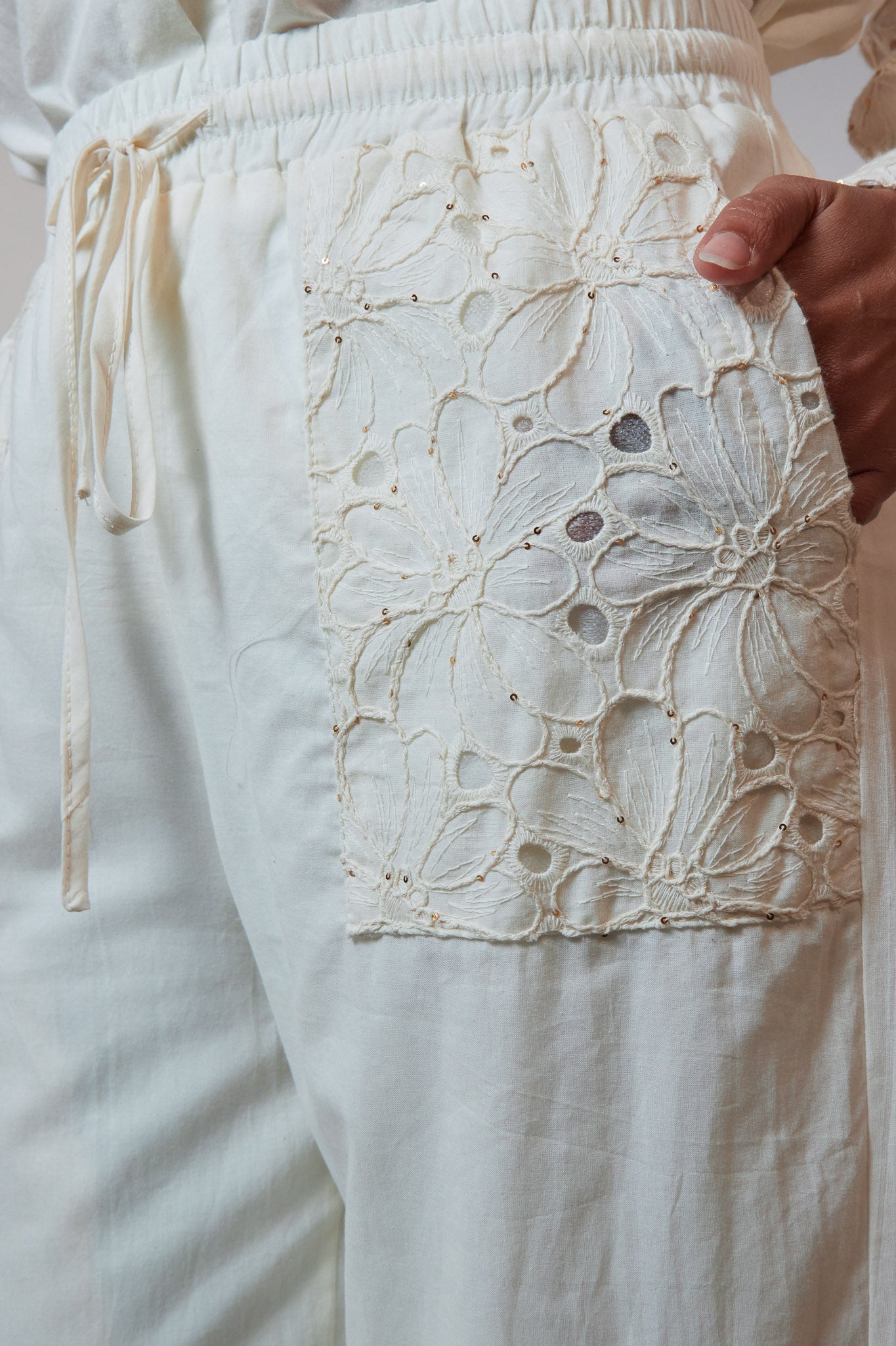Pantalon coton viscose