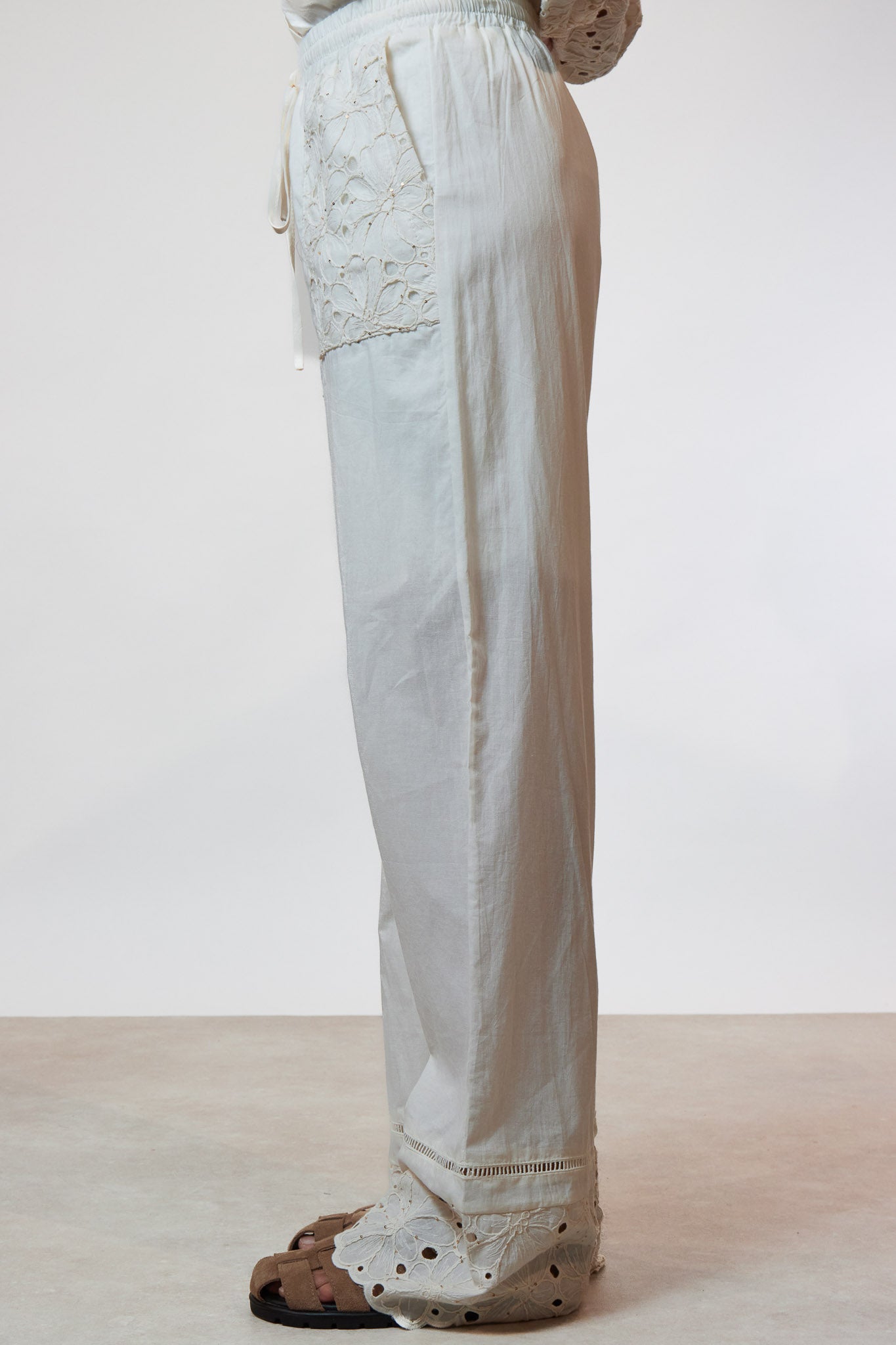 Pantalon coton viscose