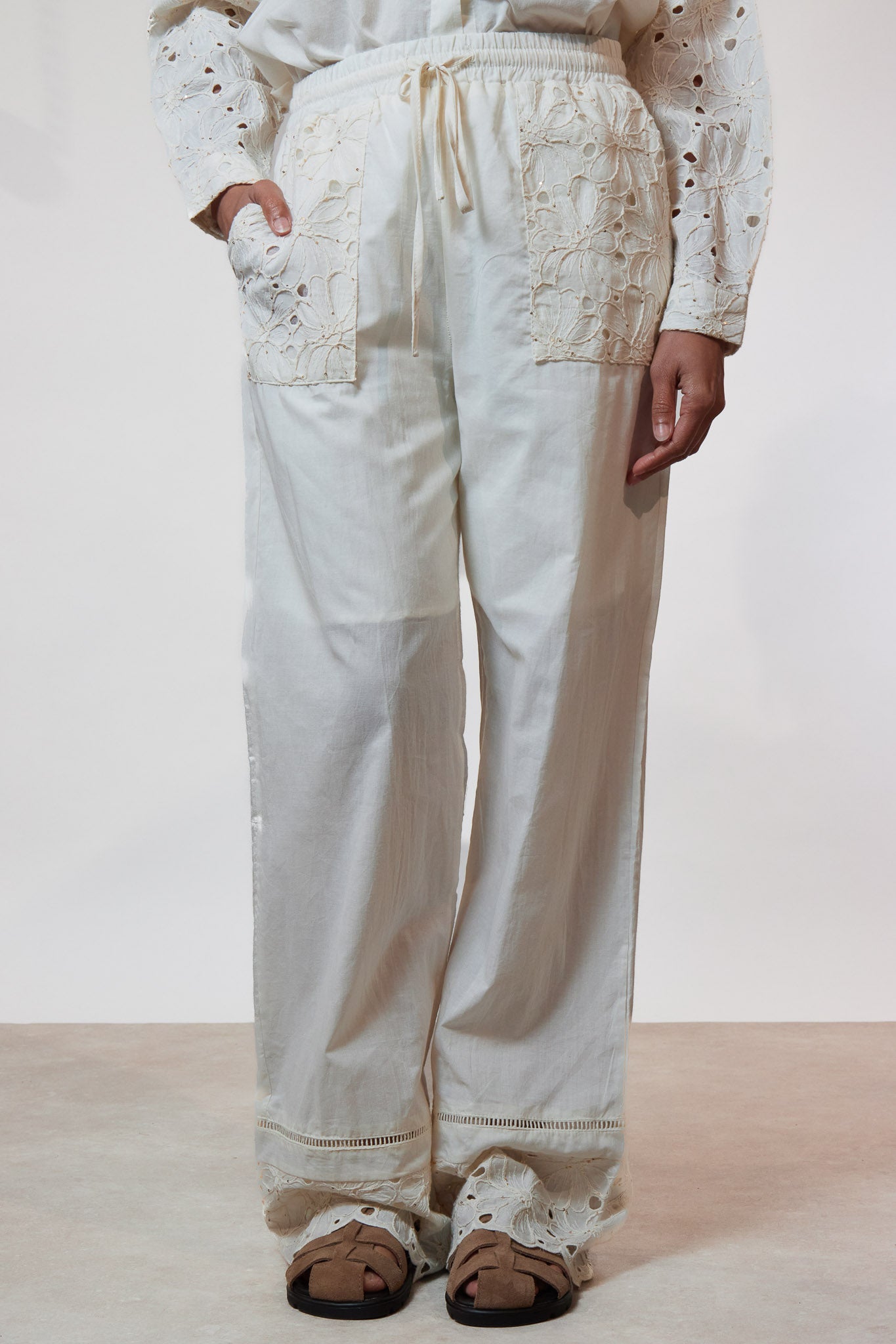 Pantalon coton viscose