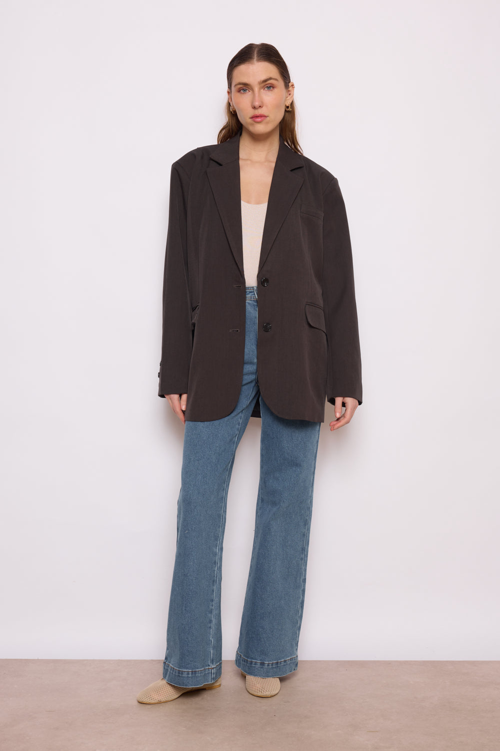 Blazer Oversized fentes dans le dos