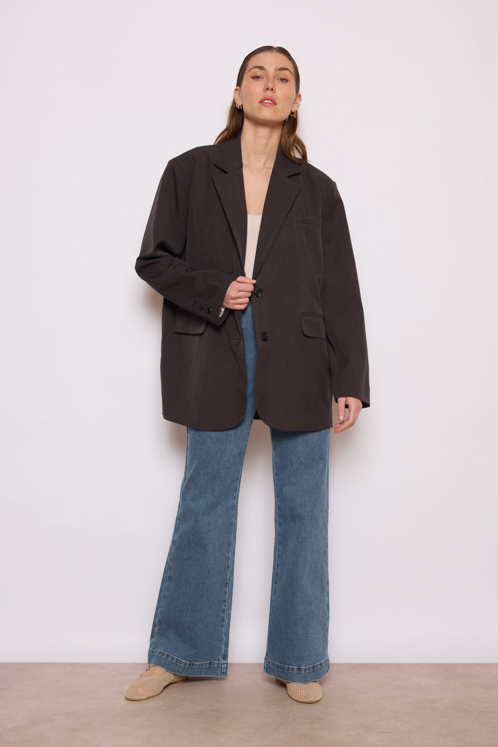 Blazer Oversized fentes dans le dos